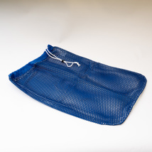 Mesh sorting bag with blue topper, blue, 18x30"