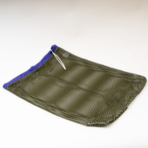 Mesh sorting bag with blue topper, green, 18x30"