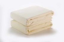 UltraKnit bariatric top sheet with white binding, beige, 30oz