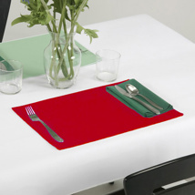 Placemat, red, 12x18"